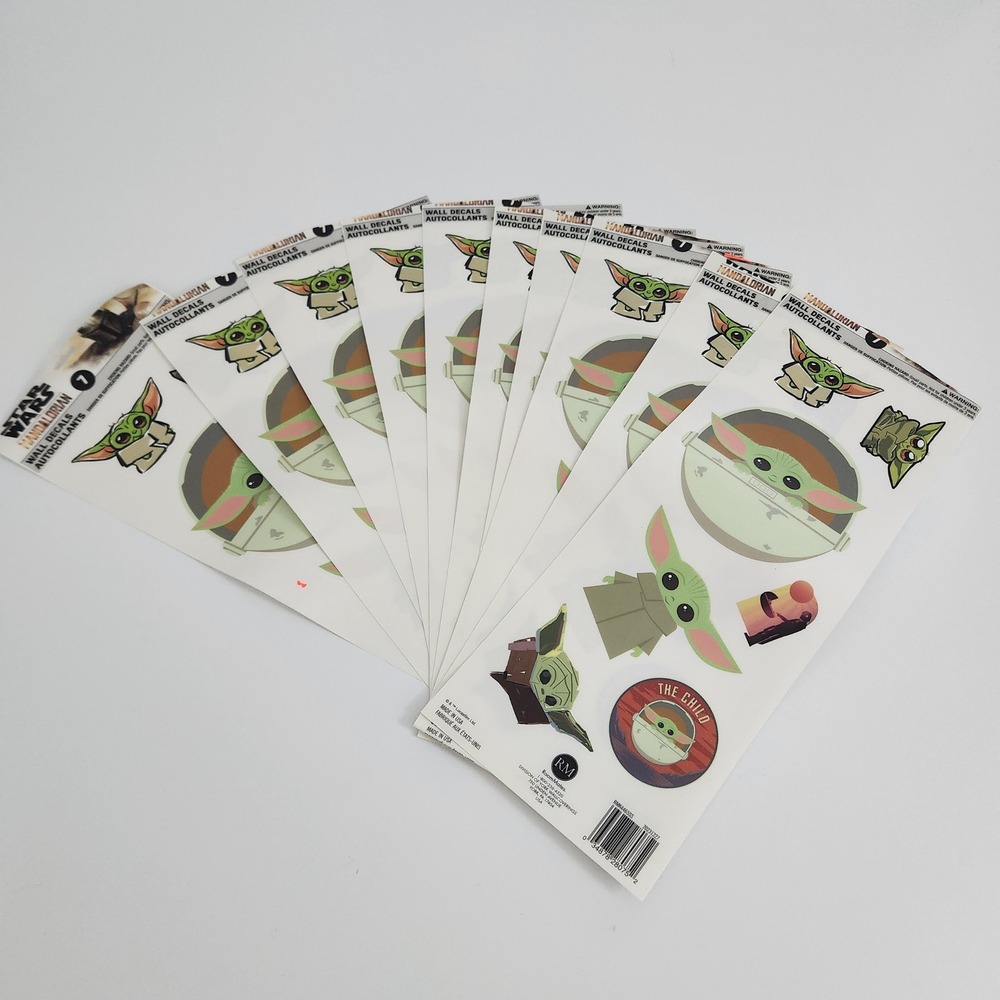 Star Wars The Mandalorian Grogu Baby Yoda Wall Decals RoomMates -‎ 10 sheets